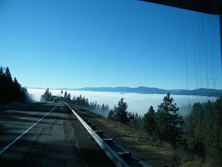 Fog in the Valley - Oregon I-5 just south of 7 Feathers Casino.