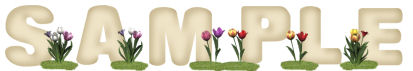 spring flowers alphabet elements summer floral