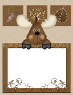 a moose in the wild outdoors camping for hunting or kids