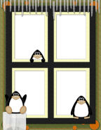 Igloo and Penquin Zoo Animal Scrapbooking Papers for Downloading