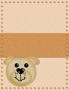 teddy bear heads on layers in peach colors