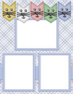 cat heads with kitties in a row kitten party