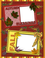 autumn blessings striped with reds and yellow