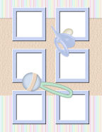 rattles and pacifiers blue and striped babes