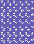 scrapbook paw prints blue papers