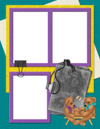 layered-boys  bears with bee paper clip elements kits