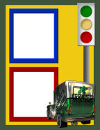 driving toon-cars stop lights traffic go stop caution