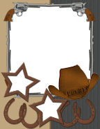 sheriff star framed hats and horse shoes 