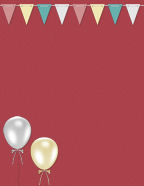 flags banners decorating over the hill