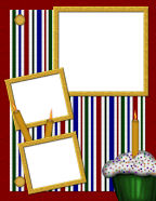 Quick Build digital scrapbooking paper wedding anniversary template downloads.