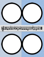 Kids band concert themed computer scrapbooking papers.