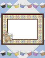 Teddy bears and celebration parties for scrapbook papers.