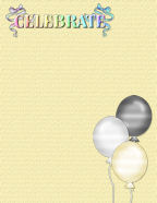 pastel celebration themed digital scrapbookin paper downloadables.
