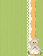 bears tea party green and orange