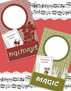 Digi-Scrapbooking paper Christmas Season Holiday downloads.