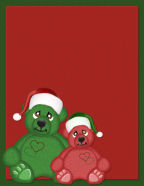 christmas reds and greens bears