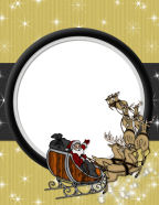 frosted midnight santas clauses reindeer flying