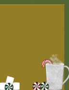 cocoa and christmas candy elements stationery and scrapbooking