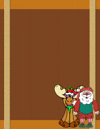 moose with santas-heads woodland wilderness sunshine santas