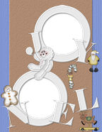 Tropical Christmas Santa themed computer scrapbooking downloadable paper templates