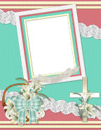 easter floral lilys and cross themed religious