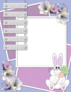 easter bunny with a carrot and flowers children kids time