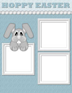 Bunny rabbit easter themed scrapbooking papers for easy download.