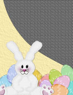 tear drops circles lilly with bunny-head in flowers & fauna