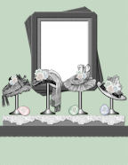 display stand striped springing time animals amen bibles 