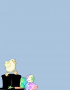 top-hat-chicks peeking rabbitss simple framed jesus-loves-me