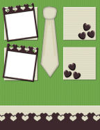 multi heart style for love of father heritage albums or genealogy photos