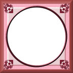 pink and red circle hearts