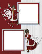 snowy winter outdoors playtime victorian dress girls figure skating