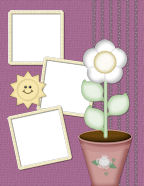 Girls Floral Themed Scrapebook Templates