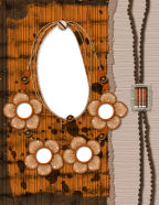 masculine brown medallian-framed bollo tie down south