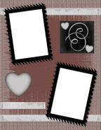 Brown Grunge Distressed Scrapbooking Template