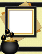 witches cauldron bubbling and birds on bubbles