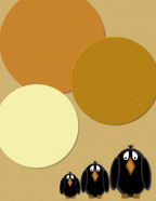 crow family with circles