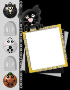 Black Pumpkin Halloween Digi-Scrap Papers