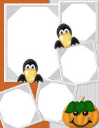Simple Quick Build Digital Halloween Scrapbook Paper Downloads