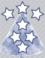 christmas blues star printable papers