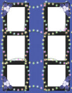 holiday lights trimming the trees in bluer and  whites