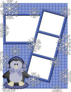 penguins, igloos art element kit