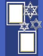 blued backgrouns with gold layered papers