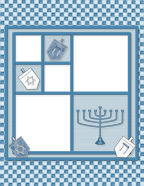 Chanukkah Holiday scrapbook paper downloads.