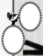 black & white digital heritage scrapbook template papers victorian wedding
