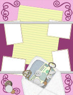 8.5x11 Heritage Digital scrapbooking quick build tempates