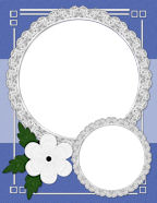 floral layered computer scrapbook elements memorial albums feminine