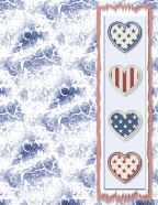 patriotic red white blue hearts scrapbook paper background printable
