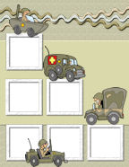 military maneuvers war games scrapbook papers military vehicles